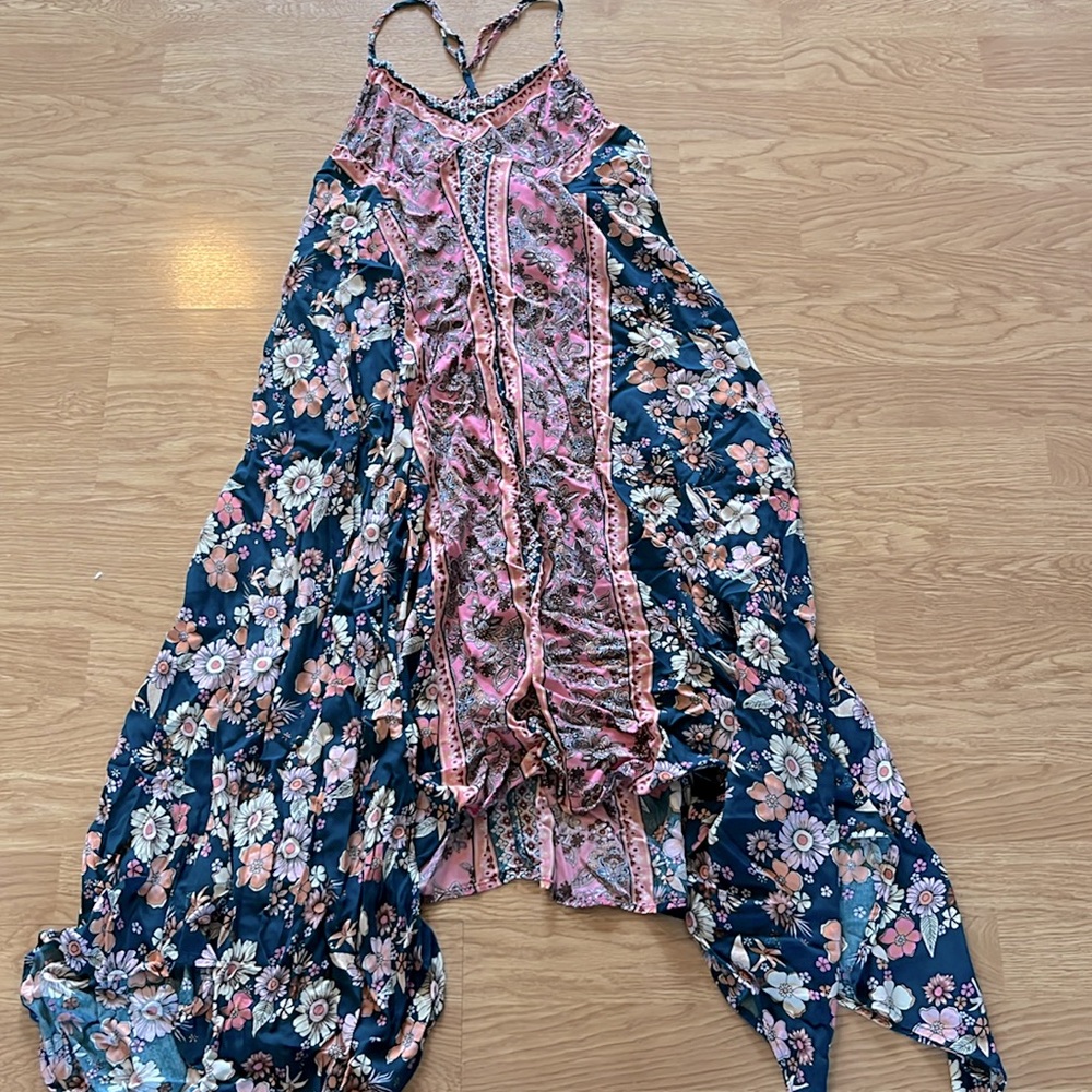 Boho style skinny strap dress, size large